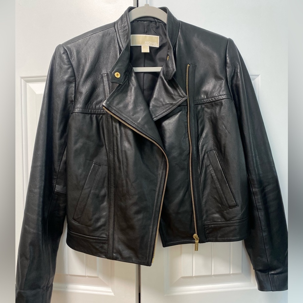 Faux Black Leather Jacket